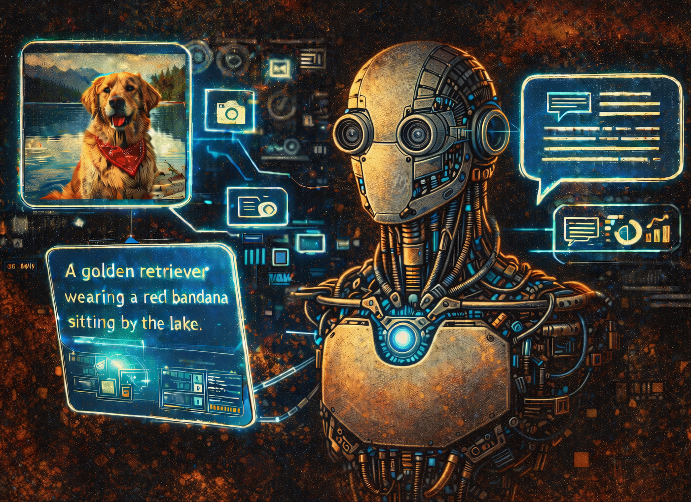 Vision and language illustration